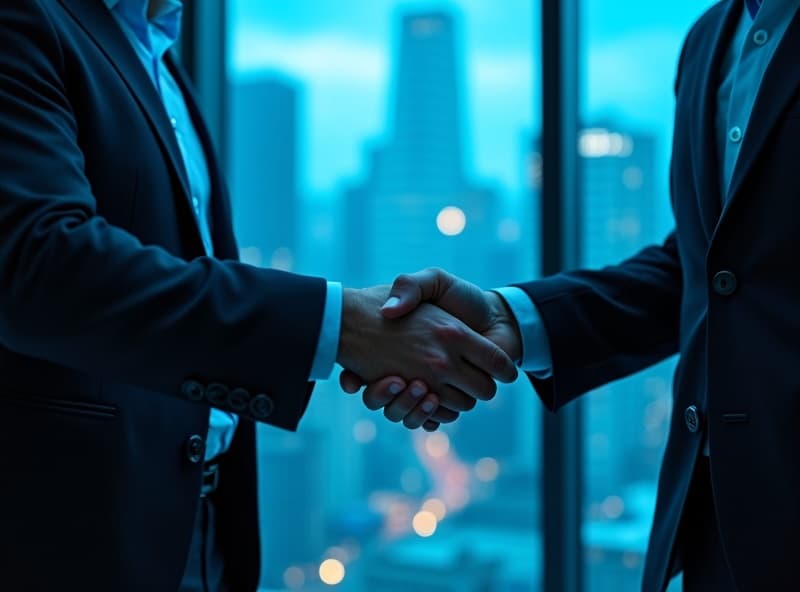 Strategic partnership handshake