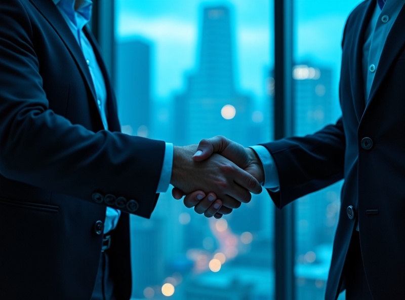 Strategic partnership handshake